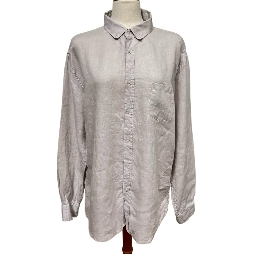 NEW Tarocash Billy Pure Linen Shirt Sand Pocket Button Front Shirt Men's XL